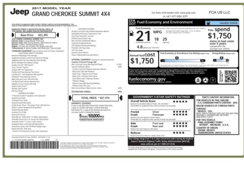 Another view of 2017 Jeep Grand Cherokee Summit for sale in Gurnee, IL at CarWise Gurnee