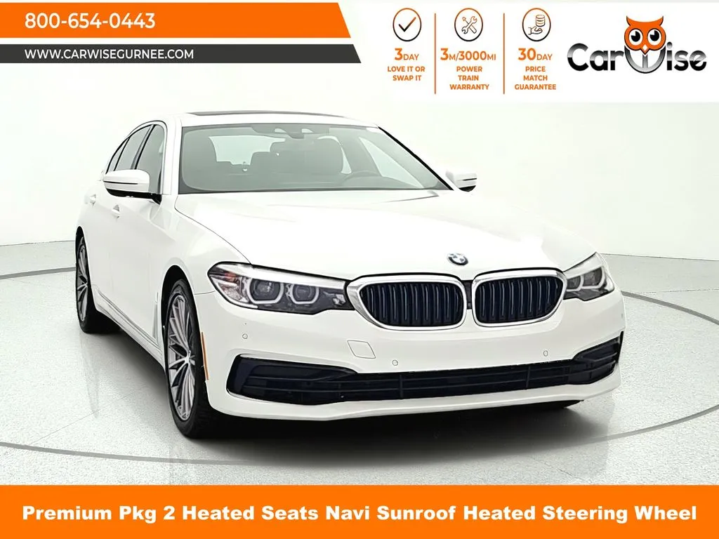 White 2019 BMW 5 Series 530e xDrive iPerformance for sale in Gurnee, IL
