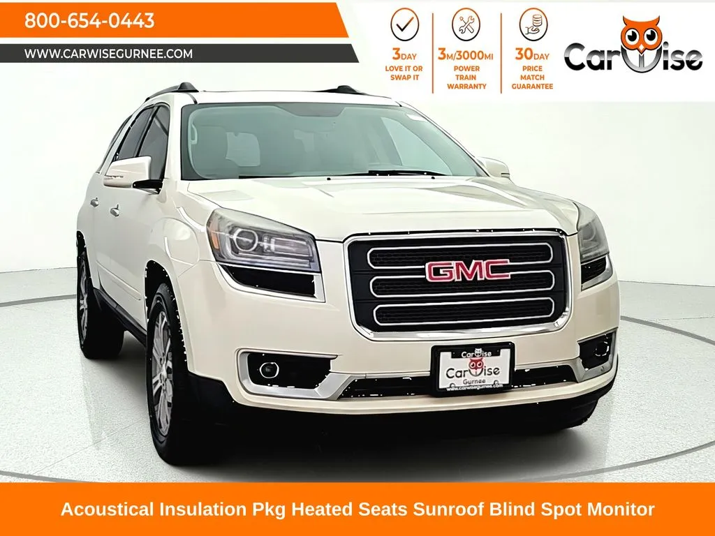 White 2013 GMC Acadia SLT-2 for sale in Gurnee, IL
