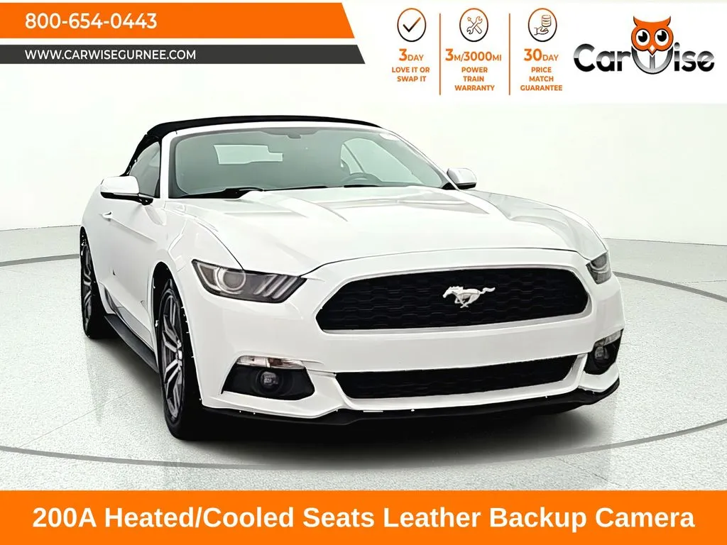 White 2016 Ford Mustang EcoBoost Premium for sale in Gurnee, IL