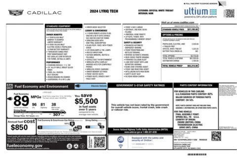 Another view of 2024 Cadillac LYRIQ Tech for sale in Gurnee, IL at CarWise Gurnee