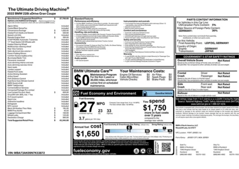Another view of 2022 BMW 2 Series 228i xDrive for sale in Gurnee, IL at CarWise Gurnee