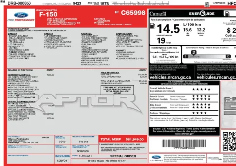 Another view of 2017 Ford F-150 Raptor for sale in Gurnee, IL at CarWise Gurnee