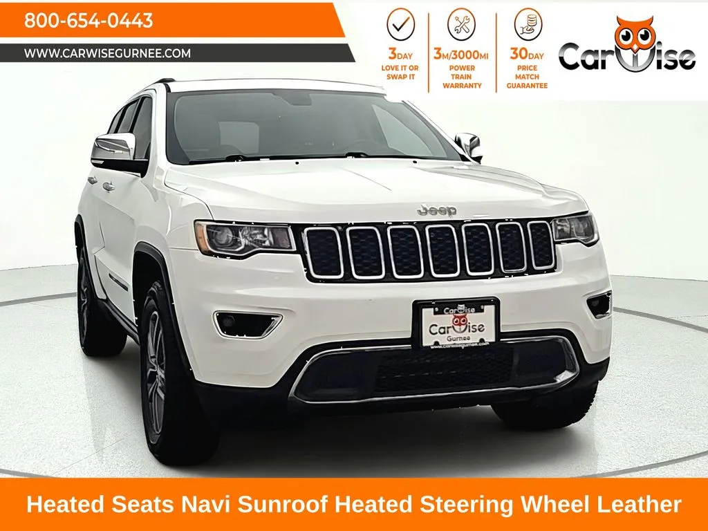 White 2017 Jeep Grand Cherokee Limited for sale in Gurnee, IL