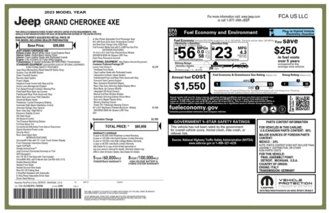 Another view of 2023 Jeep Grand Cherokee 4xe for sale in Gurnee, IL at CarWise Gurnee