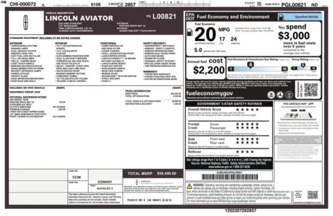 Another view of 2023 Lincoln Aviator Standard for sale in Gurnee, IL at CarWise Gurnee
