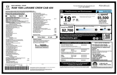 Another view of 2023 Ram 1500 Laramie for sale in Gurnee, IL at CarWise Gurnee