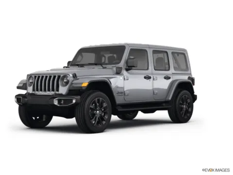 Silver 2021 Jeep Wrangler Unlimited Sahara 4xe for sale in Gurnee, IL