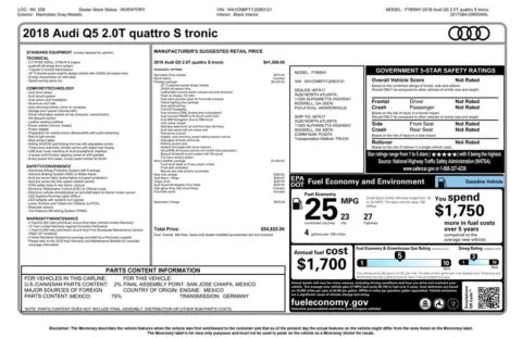 Another view of 2018 Audi Q5 2.0T Prestige for sale in Gurnee, IL at CarWise Gurnee
