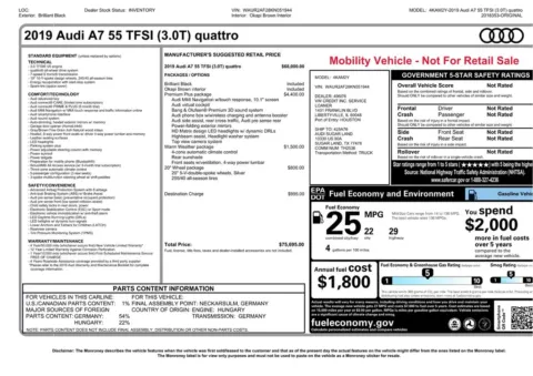 Another view of 2019 Audi A7 3.0T Premium Plus for sale in Gurnee, IL at CarWise Gurnee