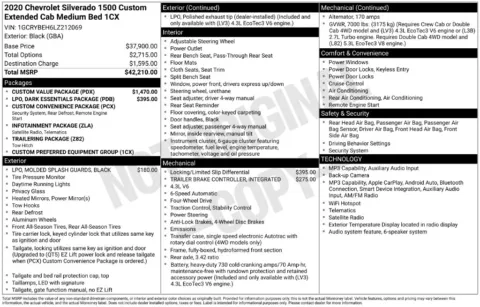 Another view of 2020 Chevrolet Silverado 1500 Custom for sale in Gurnee, IL at CarWise Gurnee