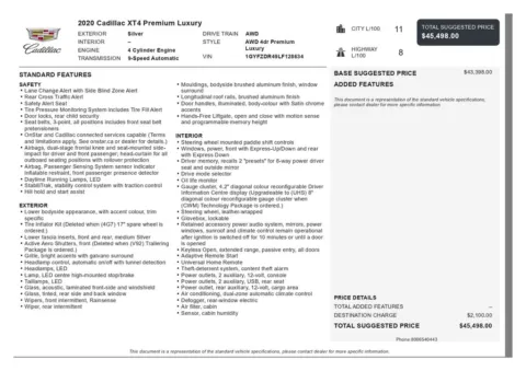 Another view of 2020 Cadillac XT4 Premium Luxury for sale in Gurnee, IL at CarWise Gurnee