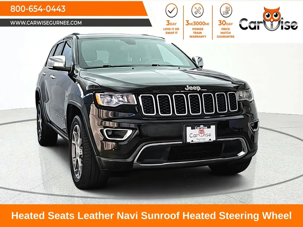 Black 2019 Jeep Grand Cherokee Limited for sale in Gurnee, IL