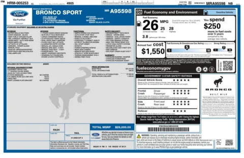 Another view of 2021 Ford Bronco Sport for sale in Gurnee, IL at CarWise Gurnee