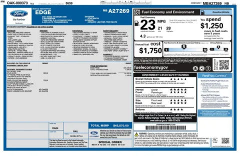 Another view of 2021 Ford Edge Titanium for sale in Gurnee, IL at CarWise Gurnee