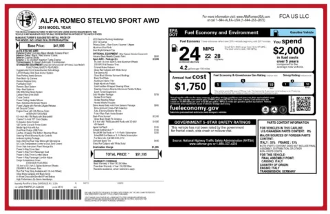 Another view of 2018 Alfa Romeo Stelvio for sale in Gurnee, IL at CarWise Gurnee