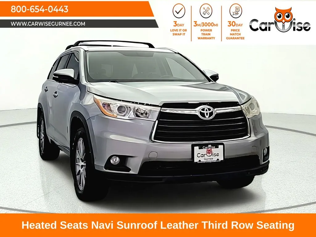 Silver 2016 Toyota Highlander XLE V6 for sale in Gurnee, IL