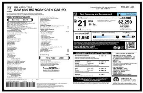 Another view of 2020 Ram 1500 Big Horn/Lone Star for sale in Gurnee, IL at CarWise Gurnee