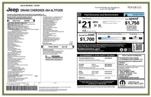 Another view of 2018 Jeep Grand Cherokee Altitude for sale in Gurnee, IL at CarWise Gurnee
