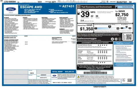 Another view of 2025 Ford Escape Hybrid ST-Line Select for sale in Gurnee, IL at CarWise Gurnee