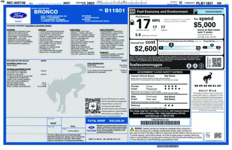 Another view of 2023 Ford Bronco for sale in Gurnee, IL at CarWise Gurnee