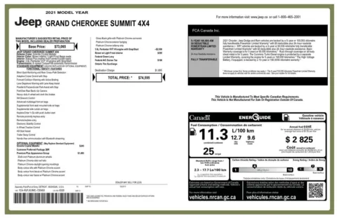Another view of 2021 Jeep Grand Cherokee Summit for sale in Gurnee, IL at CarWise Gurnee