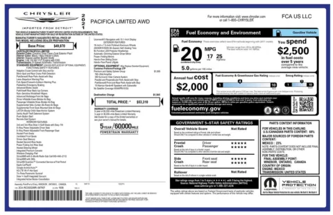Another view of 2021 Chrysler Pacifica Limited for sale in Gurnee, IL at CarWise Gurnee