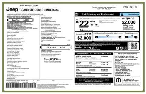 Another view of 2023 Jeep Grand Cherokee Limited for sale in Gurnee, IL at CarWise Gurnee