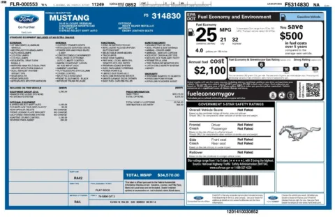 Another view of 2015 Ford Mustang EcoBoost Premium for sale in Gurnee, IL at CarWise Gurnee