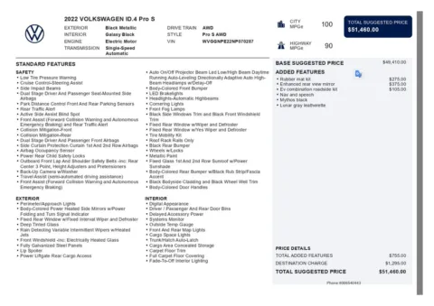 Another view of 2022 Volkswagen ID.4 Pro S for sale in Gurnee, IL at CarWise Gurnee