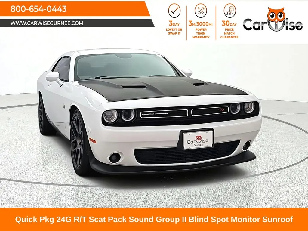White 2016 Dodge Challenger R/T Scat Pack for sale in Gurnee, IL