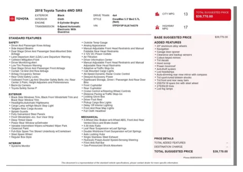 Another view of 2018 Toyota Tundra SR5 for sale in Gurnee, IL at CarWise Gurnee