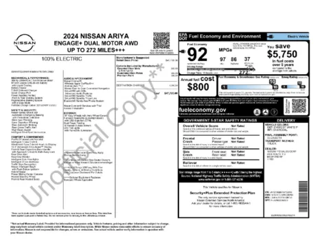 Another view of 2024 Nissan Ariya ENGAGE+ e-4ORCE for sale in Gurnee, IL at CarWise Gurnee