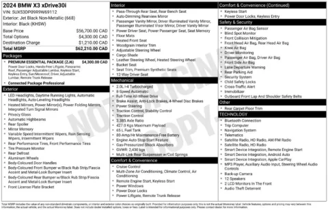 Another view of 2024 BMW X3 xDrive30i for sale in Gurnee, IL at CarWise Gurnee