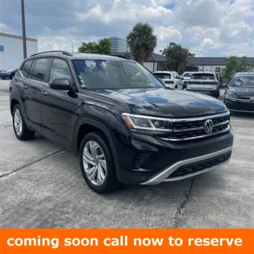 Black 2021 Volkswagen Atlas 3.6L V6 SE w/Technology for sale in Gurnee, IL