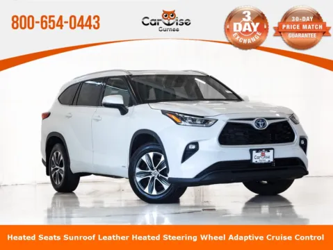 White 2022 Toyota Highlander Hybrid XLE for sale in Gurnee, IL