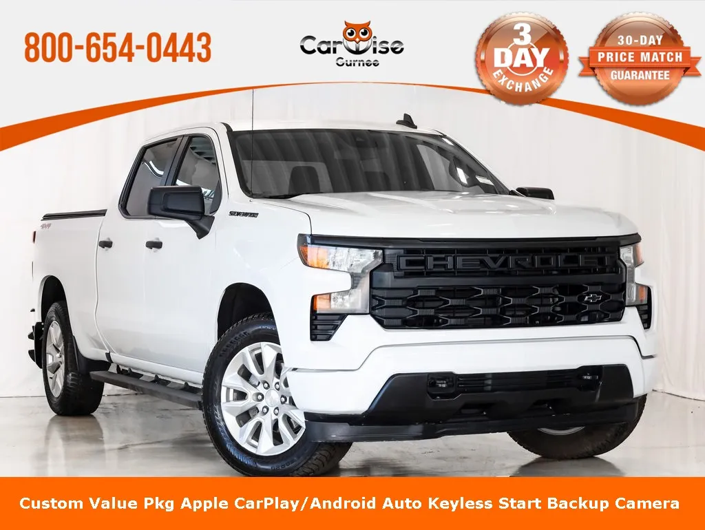 White 2023 Chevrolet Silverado 1500 Custom for sale in Gurnee, IL
