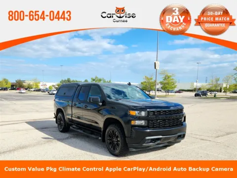 Black 2021 Chevrolet Silverado 1500 Custom for sale in Gurnee, IL