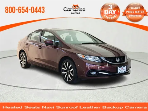 Red 2015 Honda Civic EX-L for sale in Gurnee, IL