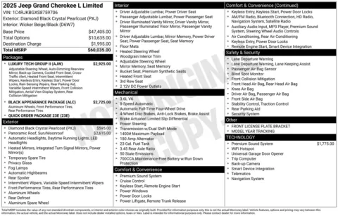 More photos of 2025 Jeep Grand Cherokee L Limited at ALM CDJR Perry, GA