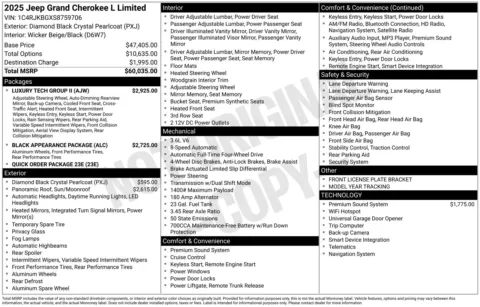 More photos of 2025 Jeep Grand Cherokee L Limited at ALM CDJR Perry, GA