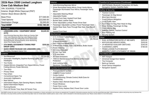 More photos of 2026 Ram 2500 Limited Longhorn at ALM CDJR Perry, GA