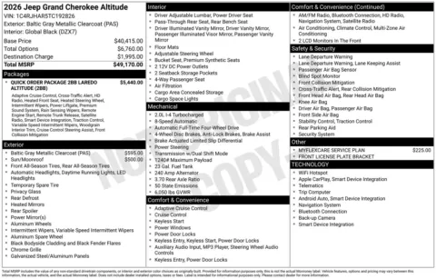More photos of 2026 Jeep Grand Cherokee Laredo at ALM CDJR Perry, GA