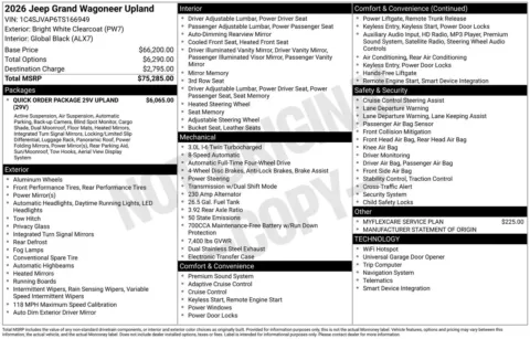 More photos of 2026 Jeep Grand Wagoneer Upland at ALM CDJR Perry, GA