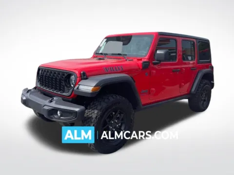 Red 2025 Jeep Wrangler Willys 4xe for sale in Perry, GA