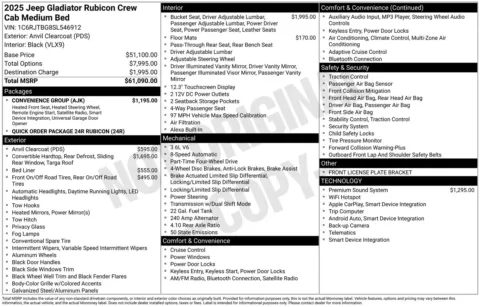 More photos of 2025 Jeep Gladiator Rubicon at ALM CDJR Perry, GA
