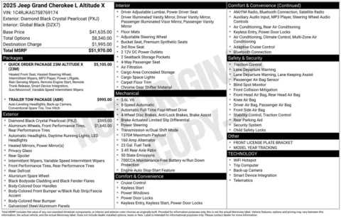 More photos of 2025 Jeep Grand Cherokee L Altitude X at ALM CDJR Perry, GA