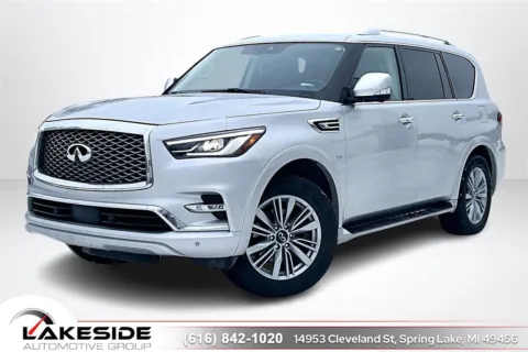 Silver 2020 INFINITI QX80 LUXE for sale in Spring Lake, MI