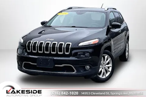 Black 2015 Jeep Cherokee Limited for sale in Spring Lake, MI