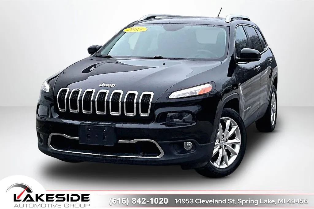 Black 2015 Jeep Cherokee Limited for sale in Spring Lake, MI